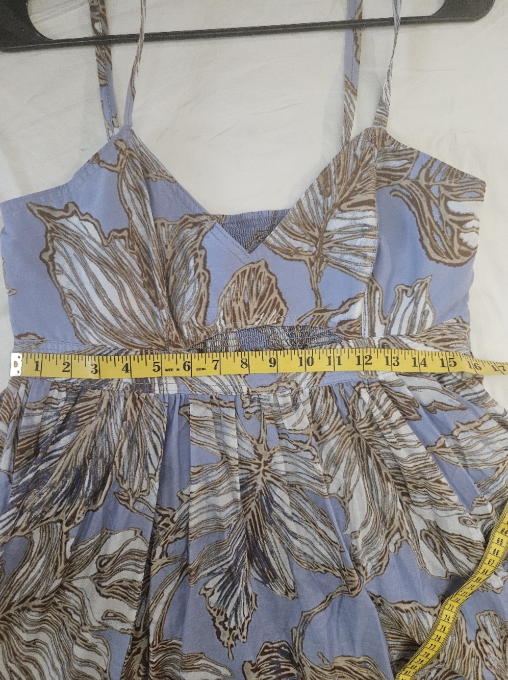 Banana Republic Light Blue Floral Cutout Maxi Sundress Size 14 New - Picture 14 of 16